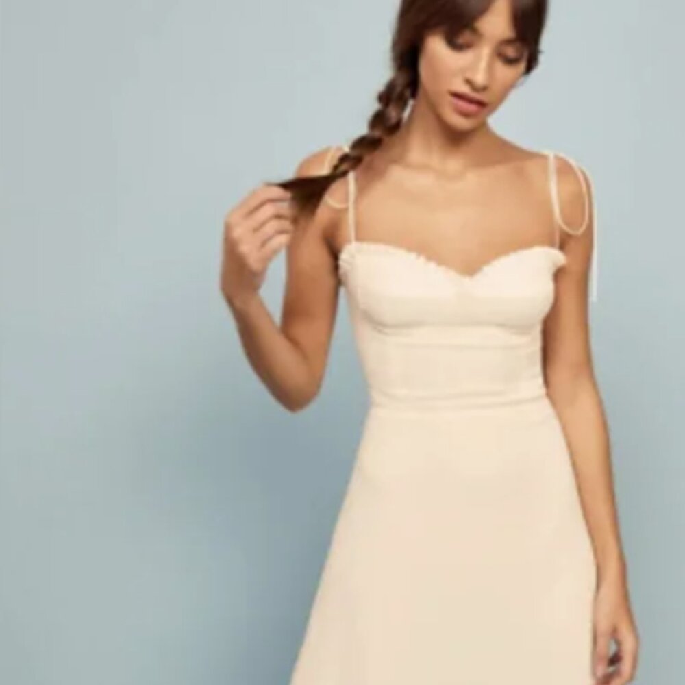 Reformation Ronan Dress, Ivory, Size US 4, BNWT - Picture 3 of 10
